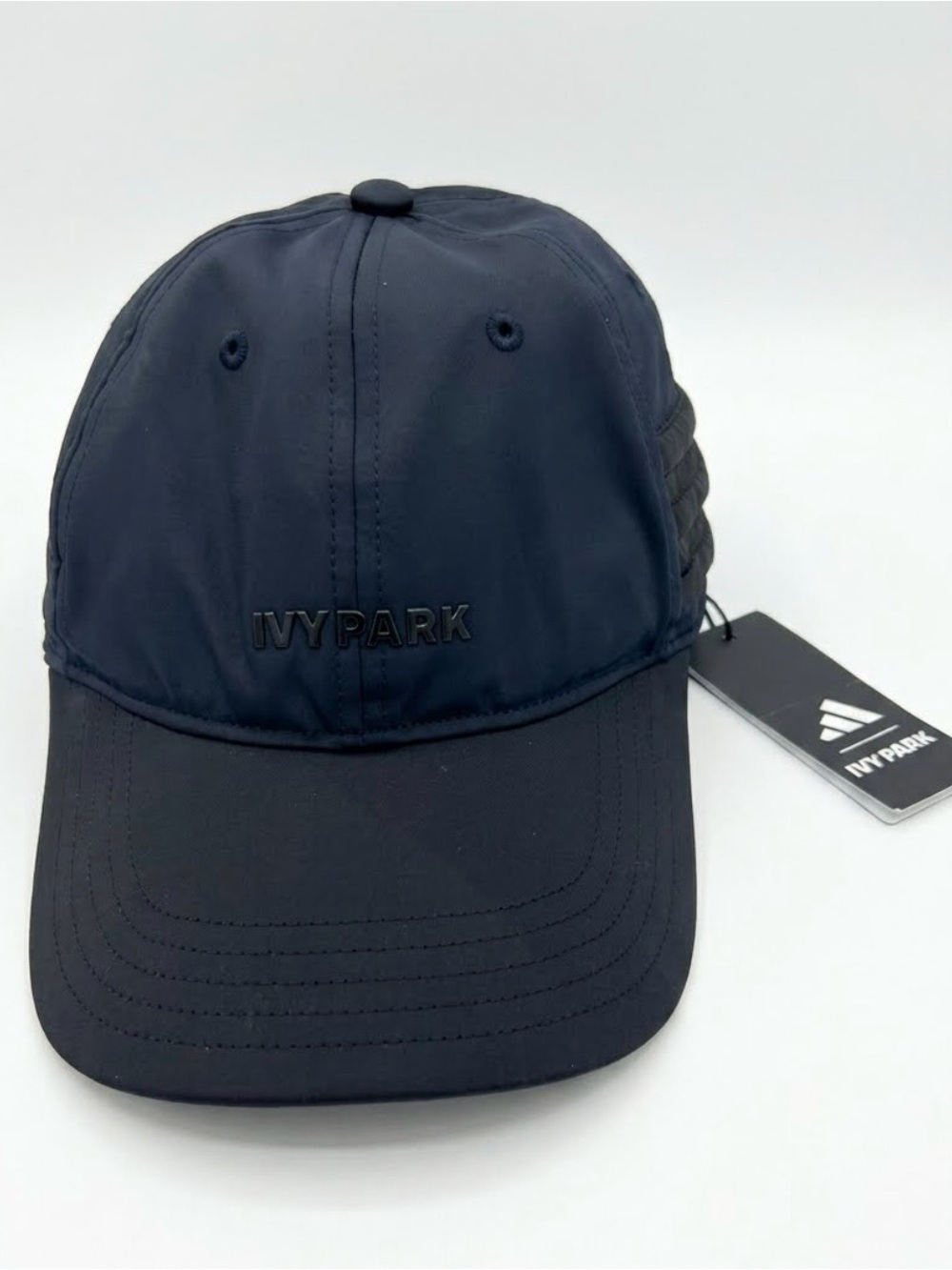 RARE NWT Ivy Park x Adidas black baseball cap with black lettering